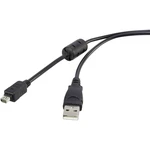 Renkforce #####USB-Kabel USB 2.0 #####USB-A Stecker 1.50 m čierna s feritovým jadrom, pozlátené kontakty
