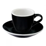 Espressotasse mit Untertasse Loveramics „Egg Black“, 80 ml