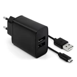 Nabíjačka do siete FIXED 2xUSB, 15W Smart Rapid Charge + Micro USB kabel 1m (FIXC15-2UM-BK) čierna nabíjačka do siete • 2x USB • 15 W • podporuje rých