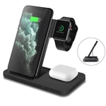 FDGAO 15W 3 in 1 Qi Wireless Charger for iPhone 12 11 Pro XS XR X 8 Fast Charging Dock Station For Apple Watch 6 5 4 3 2