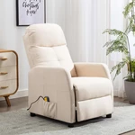 Cream Rocking Massage Chair and Recliner, Shiatsu and Rolling Massage for Body Relaxation Deep Tissue Kneading Massages