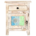 Bedside Cabinet 15.7"x11.8"x19.7" Rough Acacia Wood