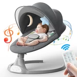 Bioby Baby Swing Baby Bed Lounger Bouncer Jumper for bluetooth Music Five Gear Swing Cradle Crib Remote Control Baby Roc