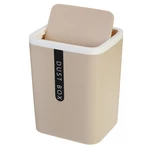 Japanese Desktop Trash Can Mini Office Plastic Swing Cover Storage Bin Waste Bins for Room Tea Table Kitchen Bedroom