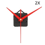 2Pcs DIY Red Triangle Hands Quartz Wall Clock Movement Mechanism