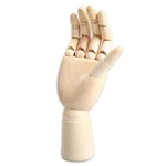 Xinbowen 1088 10 inch/12 inch Wooden Left/Right Hand Model Jointed Wood Carving Sculpture Mannequin Hand for Drawing Ske