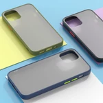 Bakeey for iPhone 12 Pro / 12 Case Shockproof Anti-Fingerprint Matte Translucent Hard PC & Soft TPU Edge Protective Case