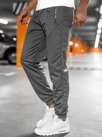 Szare spodnie męskie dresowe Denley JX1033