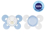 CHICCO Cumlík Physio Comfort silikónový chlapec - macko/bodky 2 ks, 0-6 m CHICCO Cumlík Physio Comfort silikónový chlapec - macko/bodky 2 ks, 0-6 m