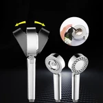 Double-sided Dual Function Shower Head Water Saving Round ABS Chrome Booster Bath Shower High Pressure Handheld Hand Sho