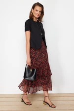 Trendyol Tile Animal Patterned Lined Woven Skirt