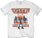 Queen Camiseta de manga corta 1976 Tour Silhouettes Unisex Blanco L