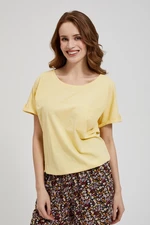 Dámské tričko MOODO - světle žlutá