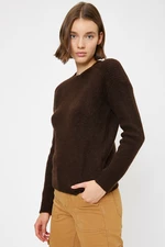 Koton női barna kötött pulóver