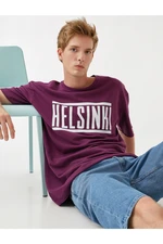 Koton T-Shirt - Purple - Regular fit
