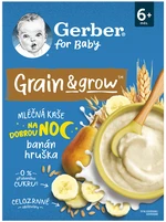GERBER Mléčná kaše Na noc pšenično-ovesná banán a hruška 200 g