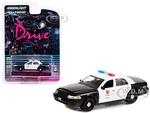 2001 Ford Crown Victoria Police Interceptor Black and White LAPD (Los Angeles Police Department) "Drive" (2011) Movie "Hollywood Series" Release 37 1