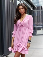 Pink dress Och Bella BI-0761.pink