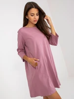 Dusty pink oversize dress with pockets by Dalenne