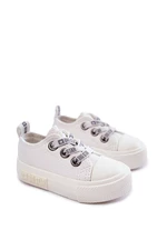 Kids Leather Sneakers BIG STAR KK374058 White