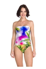Dagi Women's Fuchsia Tie-back Hawaiian Strapless Swimwear