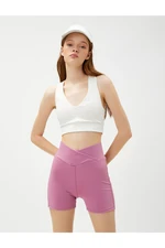 Koton Short Biker Yoga Leggings with Waist Detail.