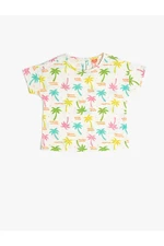 Koton Summer Theme T-Shirt Printed Crew Neck Short Sleeve Cotton