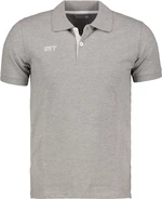 LAXSJÖ - men's polo shirt from piké cotton - melange grey