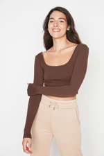 Trendyol Blouse - Brown - Fitted