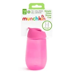 Munchkin Simple Clean lahvička s brčkem 12m+, růžová 296 ml