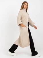Beige cardigan Och Bella BL-2689.beige