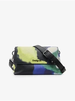 Desigual Dembow Nas Yellow-Black Womens Patterned Crossbody Handbag - Women