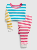 Ružovo-modré detské pruhované pyžamo GAP