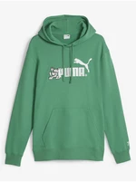 Green unisex hoodie Puma NO.1 LOGO - Men's