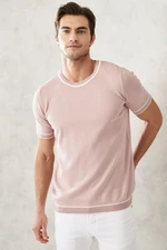 AC&Co / Altınyıldız Classics Men's Dried Rose Standard Fit Crew Neck 100% Cotton Knitwear T-Shirt.