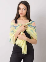 Yellow scarf with decorative print