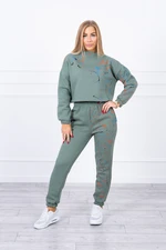 Insulated set with light khaki color print