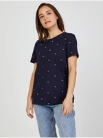 Dark blue Women's Patterned T-Shirt Tommy Hilfiger - Women