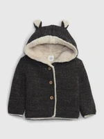 GAP Baby knitted jacket with fur - Boys