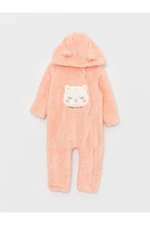 LC Waikiki Hooded Long Sleeve Plush Baby Girl Rompers