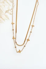 Women's snake chain with butterflies, gold