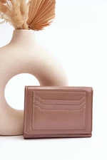 Women's wallet made of eco-leather beige Joanela