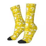 Hip Hop Vintage Question Mark Block Box Parody Crazy Men's Socks Unisex Harajuku Seamless Printed Funny Crew Sock Boys Gift