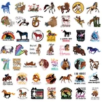 10/50Pcs Horse Riding Stickers For Notebooks Stationery Computer Motivational Sticker Vintage Craft Supplies Scrapbooking