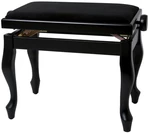 GEWA Piano Bench Deluxe Classic Black Matt Taburetes de piano de madera o clásicos