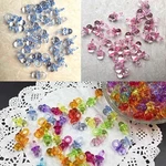 50Pcs/Set Acrylic Pacifiers Pendant Clear Mini Anti Rust Pacifiers Party Favor for Party Teethers Toy Pendent