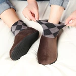 Home Thick Slipper Floor Socks Men Thicken Fleece Sock Leopard Print Non Slip Slipper Sock Winter Warm Soft Bed Slipper Socks