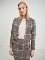 Pink and black women's patterned blazer ORSAY