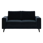 Granatowa aksamitna sofa Ghado Fynn, 168 cm