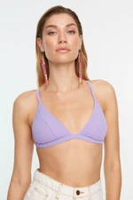 Trendyol Lilac Triangle Bikini Top